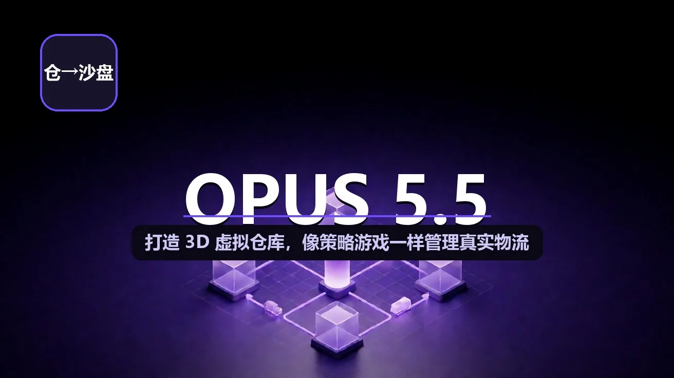 用 Opus 5.5 打造 3D 虚拟仓库：像玩策略游戏一样管理真实物流（自研最小沙盘实跑） 封面